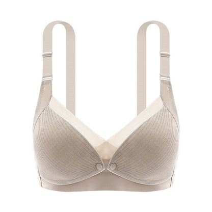 Nursing Underwear Maternity Underwear Front Open Buckle Thin Seamless Bra Cotton Lining Large Size Nursing Bra