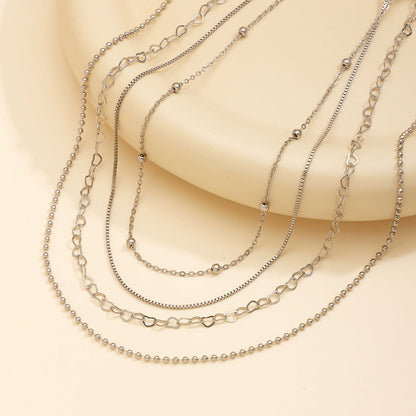 Stacked metal thin chain sexy multi-layer sweet cool spicy girl body chain