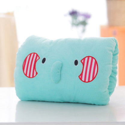 Animated nap pillow, warm hand cover, cylindrical cushion, creative hand warmer, girls' plush toy