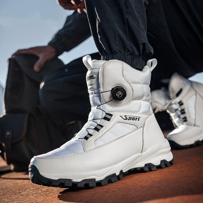 Short Men's Thickened Fleece-lined Snow Boots