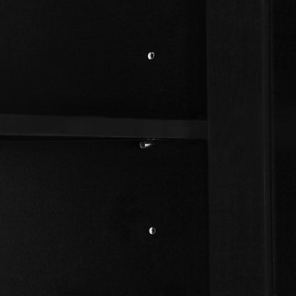 Storage Cabinet with Two Doors for Bathroom, Office, Adjustable Shelf, MDF Board, Black
