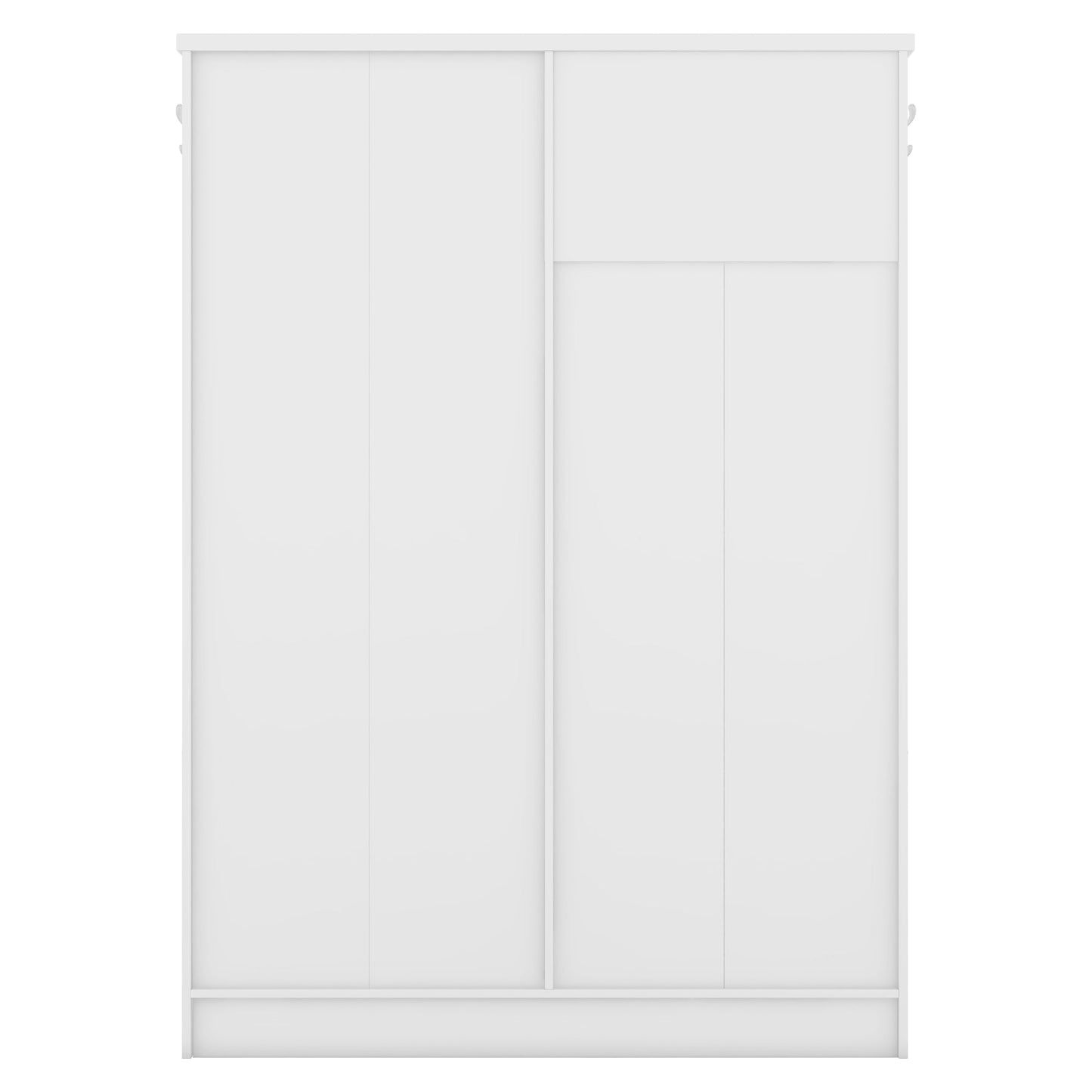 Multi-functional Hall Tree with Storage Shelves Drawers Cabinet Elegant Hallway Shoe Cabinet with Bench Modern Coat Rack White