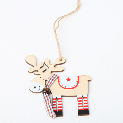 Wooden Laser Cut Christmas Elk Pendants