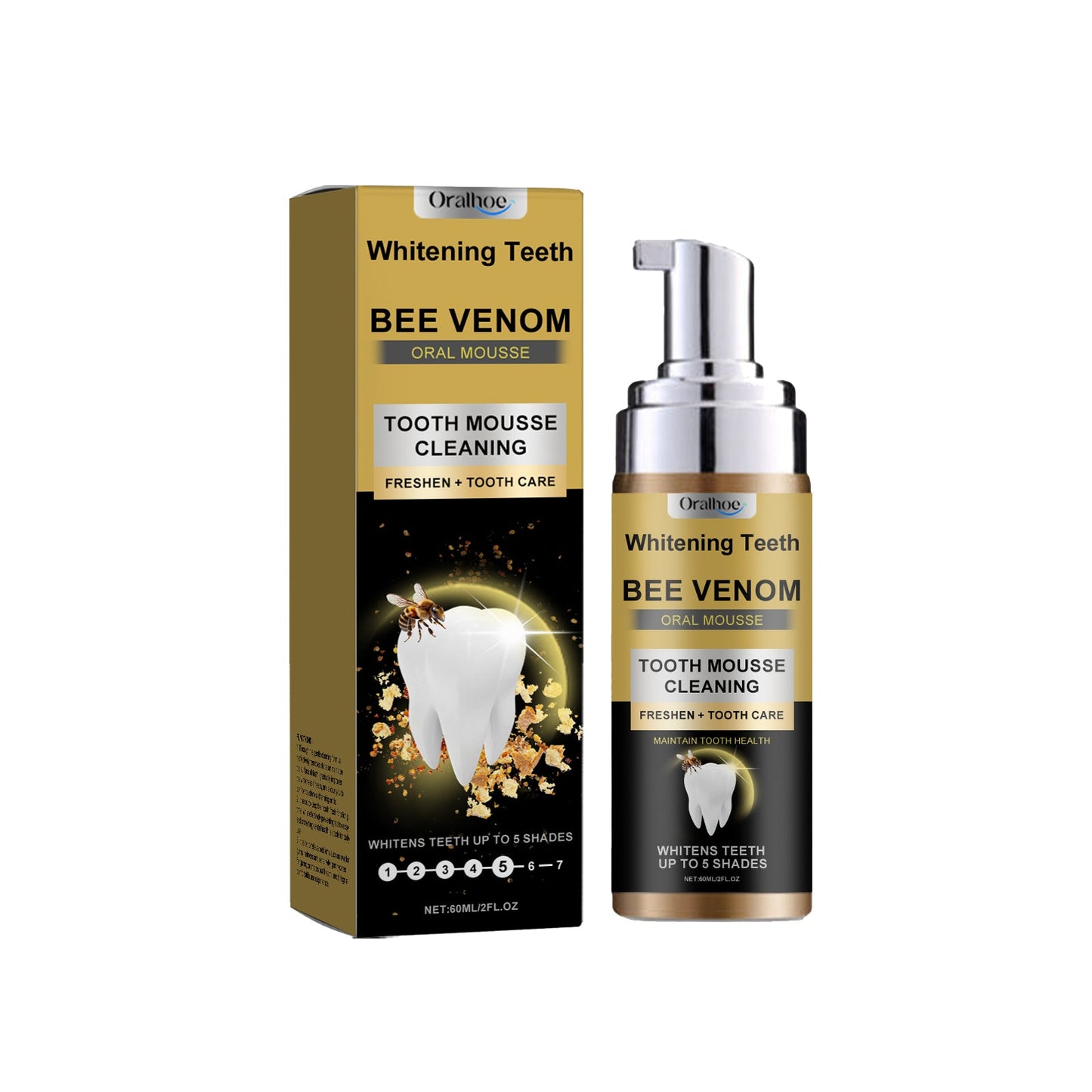 Teeth Cleaning Mousse Gently Cleans Teeth To Remove Odors, Stains And Grime Daily Beauty Mousse