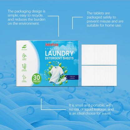 Laundry Detergent Sheet Gentle Cleaning And Decontamination Handy Household Laundry Bubble Paper