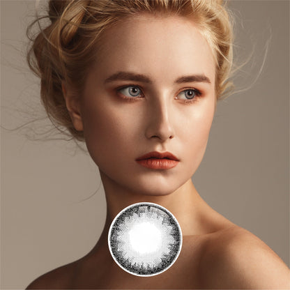 1Pcs FDA Certificate Eyes Beautiful Pupil Colorful Girl Cosplay Contact Lenses Gray(0-600°)