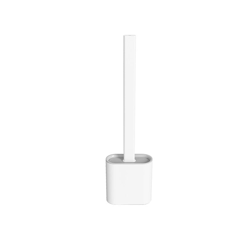 Creative Wall-Mounted Cracked Soft Glue Long Handle Imitation Silicone Toilet Brush Set Household Toilet Cleaning Brush