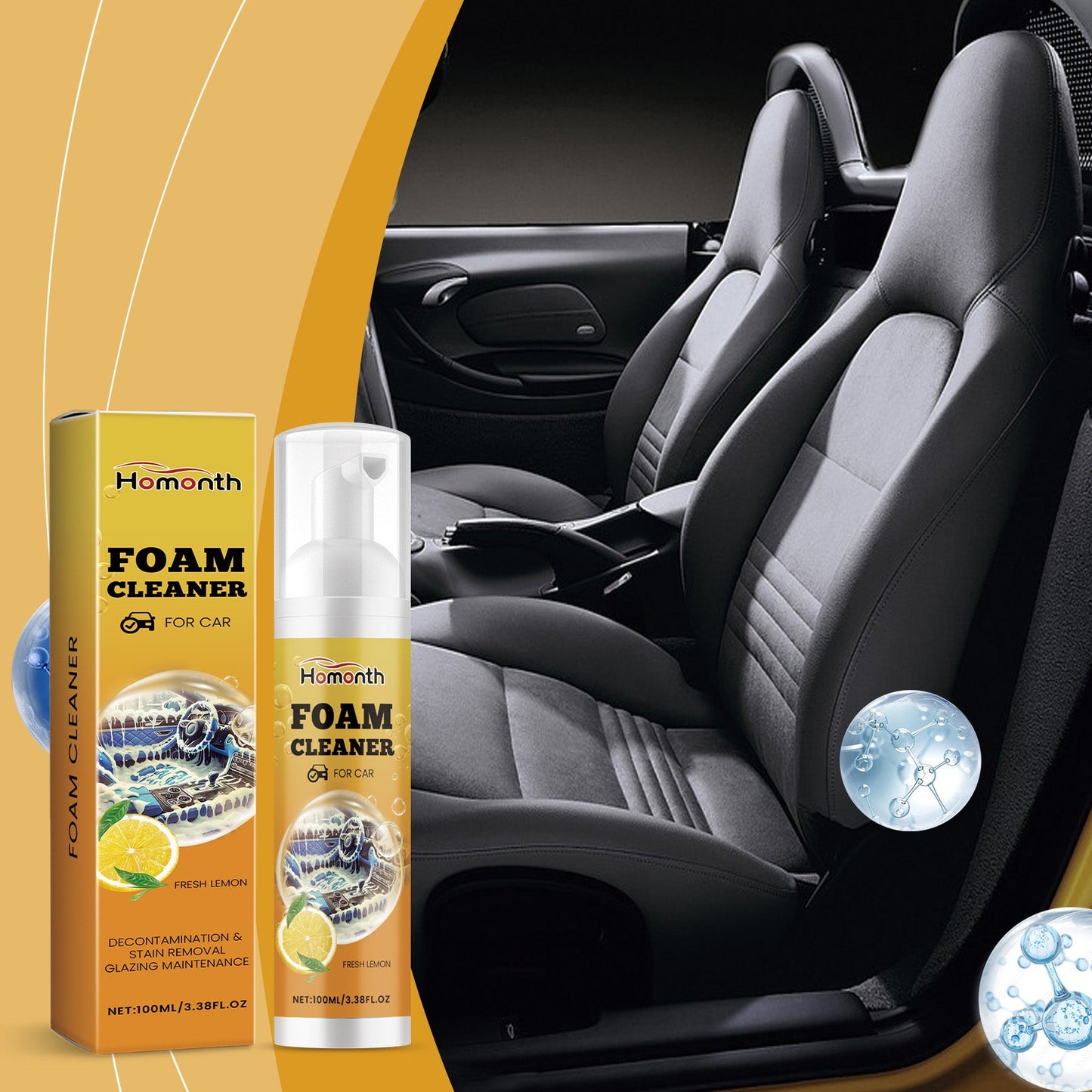 Multi-Functional Car Foam Cleaner Interior Maintenance Anti-Fouling And Waterproof Car Maintenance Cleaner