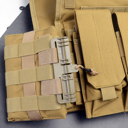 Tactical Vest Quick Release Buckle Set Single Point Molle Quick Removal Buckle Set with Hook and Loop Fastener for JPC CPC NCP X