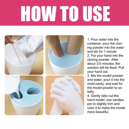 Hand Casting Kit, Three-Dimensional Hand Model Plaster Clone Model Homemade Commemorative Gift Crafts