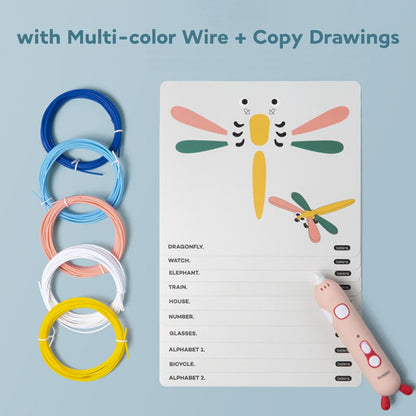 Beiens 3D Pen Creativity DIY Printing Pen Early Educational Drawing Toys ABS Filament Kids Design Drawing Pen Montessori Toys