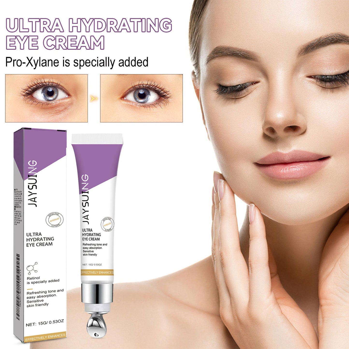 Moisturizing Eye Cream, Firming And Lifting Eye Creme For Fine Lines Crow's Feet Dark Circles