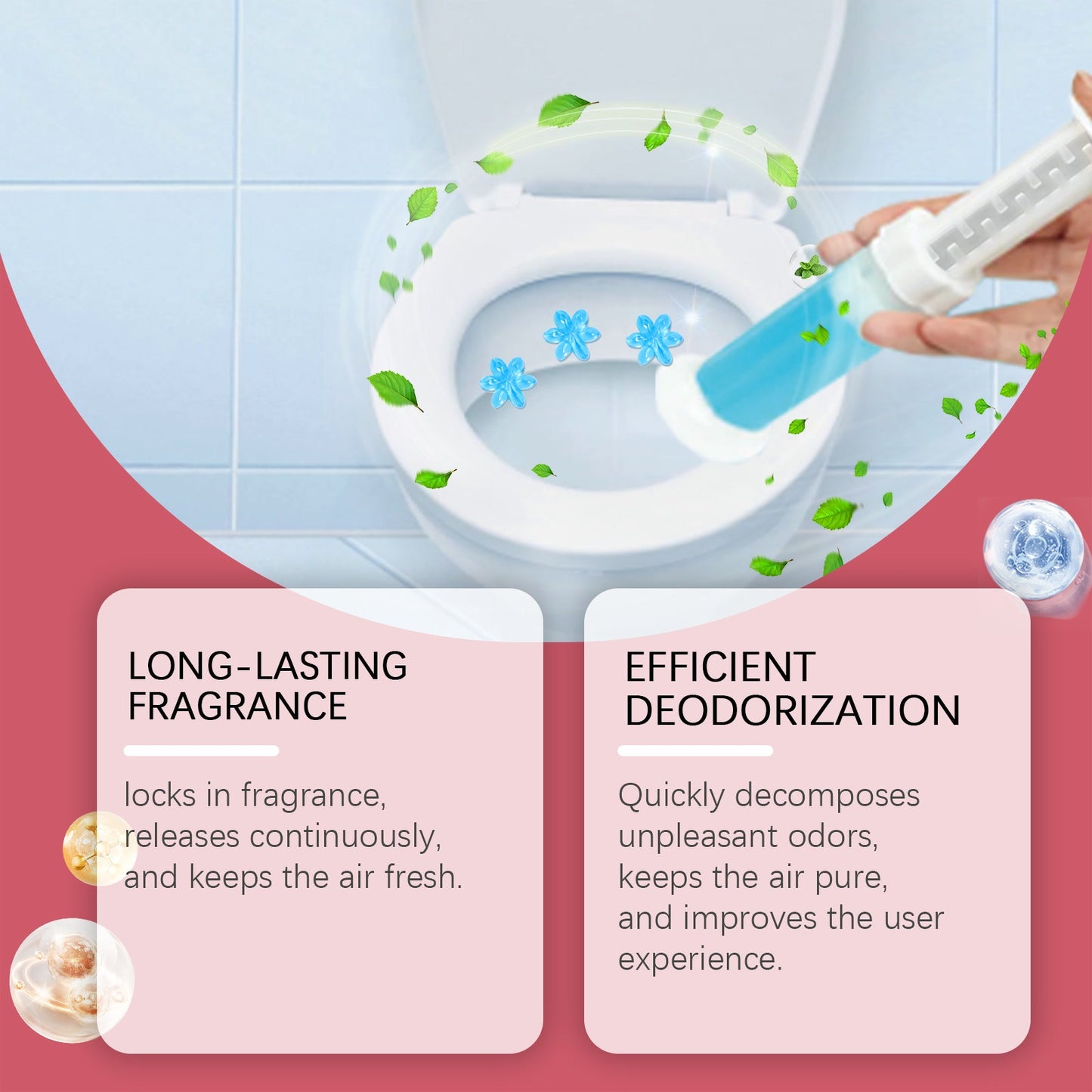 Toilet Gel Deodorizer Flower Household Toilet Descaling Deodorizing Deodorizing Fragrance Deodorizing Odor-Removing Toilet Cleaner