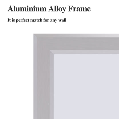 60"x36" Oversized Modern Rectangle Bathroom Mirror with Silver Frame Decorative Large Wall Mirrors for Bathroom Living Room