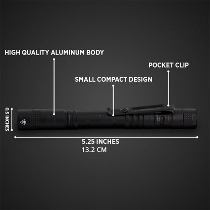 Mini LED flashlight Pen light Portable Torch 1 Switch Mode led flashlight For the dentist and for Camping Hiking Out