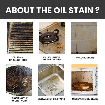 Concentrated Kitchen Greases & Grime Cleaner, Range Hood Oven Stubborn Oil Cleaning Multi-Functional Dirt Cleaner