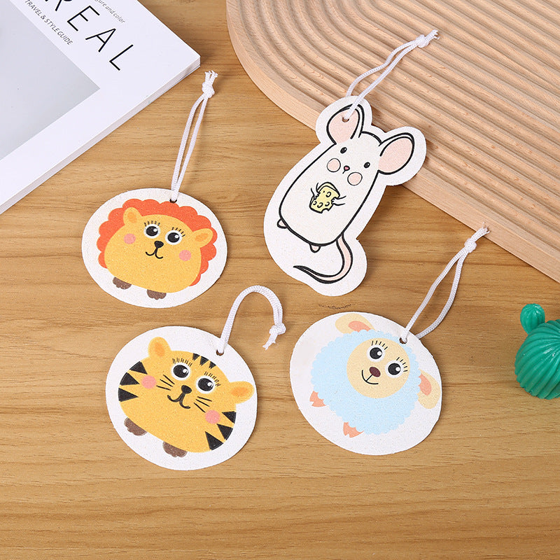 Compressed Wood Pulp Cotton Sponge Dish Washing Brush Non-Stick Oil Kitchen Sponge Wipe Cartoon Dish Washing Scrub Dish Towel