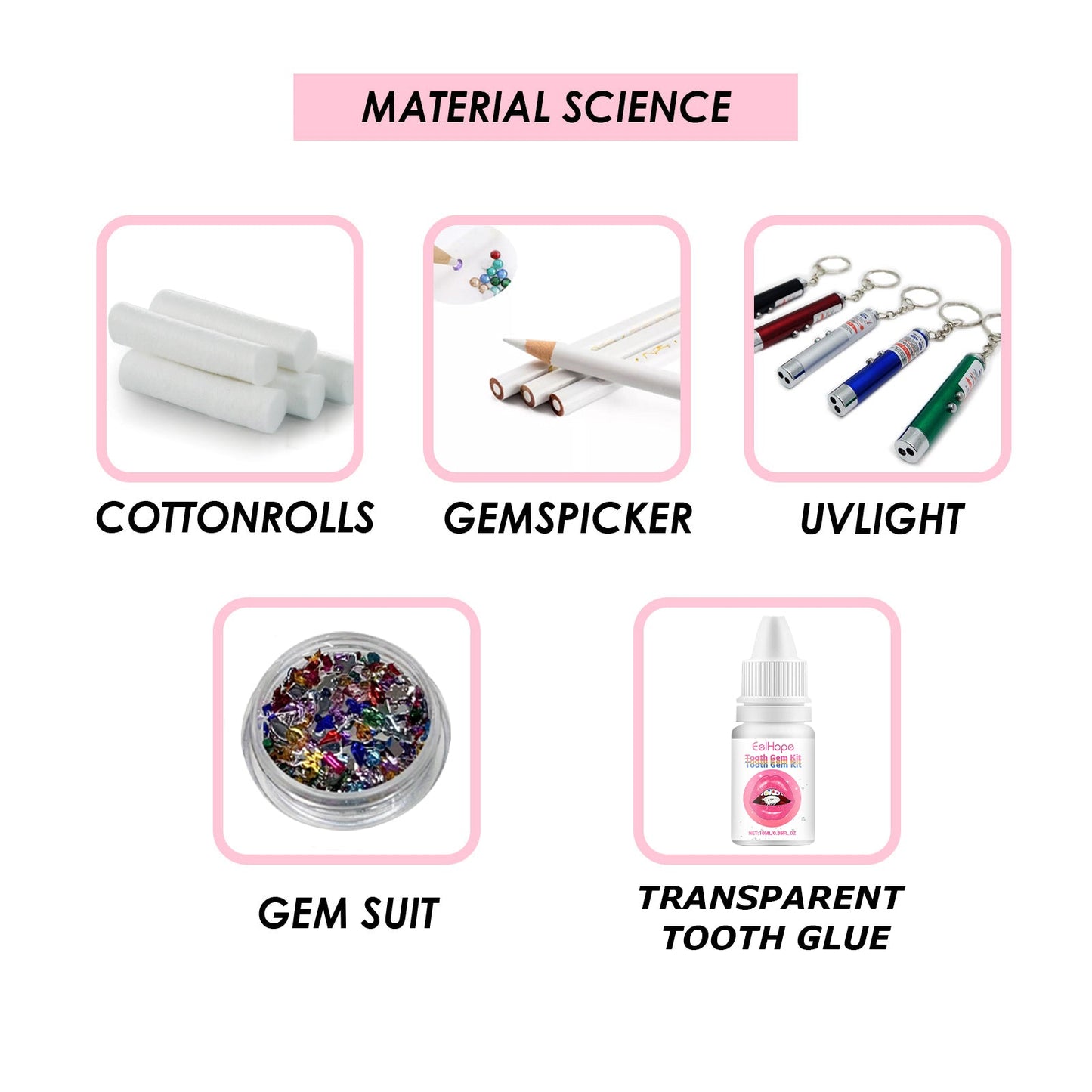 Tooth Gem Kit, European And American Style Hip Hop Style Dental Drill Jewelry DIY Dental Drill Set