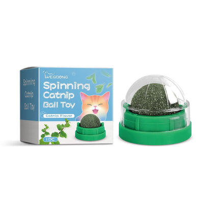 Mint-Flavored Rotating Cat Ball Toy Chew Toy Tooth Cleaning Care Rotating Mint Ball