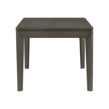 TOPMAX 6-Piece Dining Table Set with Upholstered Dining Chairs and Bench Farmhouse Style Tapered Legs Dark Gray+Beige