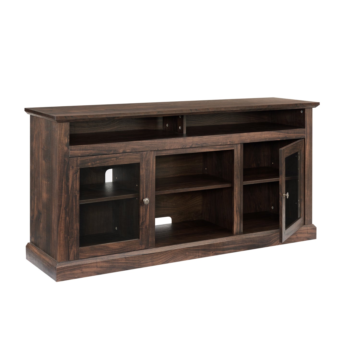 Contemporary TV Media Stand Modern Entertainment Console Brown