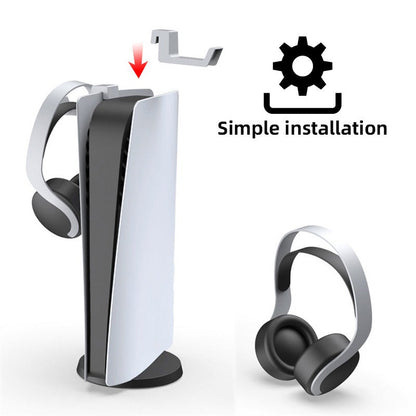 Suitable for PS5 host headphone rack P5 game console hanging bracket headphone storage side hook