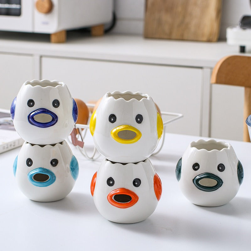 Ceramic egg white and protein separator household egg liquid and yolk filter baking tool easy to clean