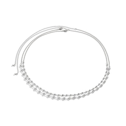 Stacked chain tassel star moon rhinestone waist chain sexy butterfly women's imitation pearl body chain