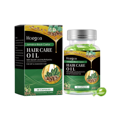 Black Castor Oil Nourishing Hair Care Capsule Hair Care Oil Gently Nourishes And Softeningly Improves Dry Hair