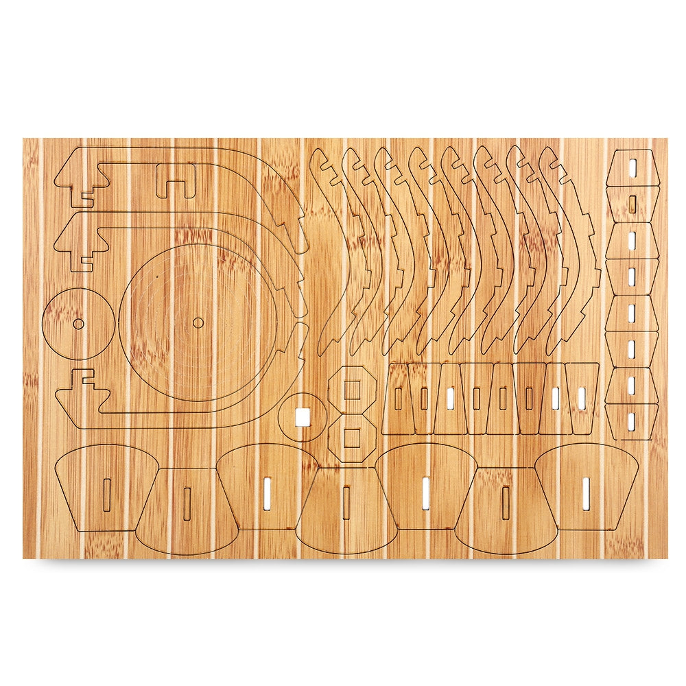 Woodcraft Assembly Kit 3D Jigsaw Puzzle - Phonograph