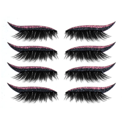 New Glitter Self-Adhesive Eyeliner Eyeshadow Sticker Double Eyelid False Eyelashes Waterproof Party Eye Makeup Sticker