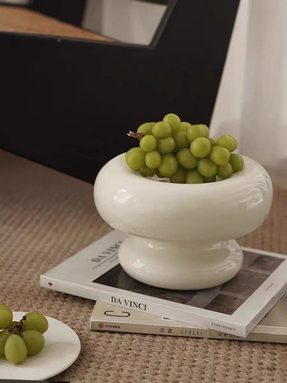 Creative Life [Cotton Candy] Ceramic Fruit Tray Home Living Room Tea Table Storage Storage Fruit Tray Snack Tray