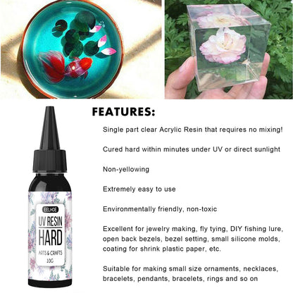 Uv Resin Glue Flower Acrylic Ceramic Adhesive Uv Manual Diy Curing Adhesive