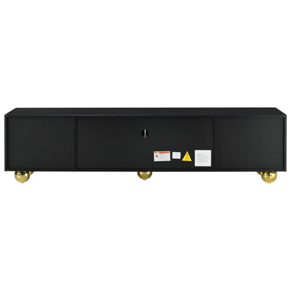 U-Can modern TV stand is suitable for TVs under 75 inches and comes with a storage cabinet top marble pattern and circular stand