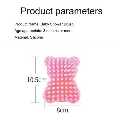 Cartoon teddy bear shampoo brush silicone shower brush