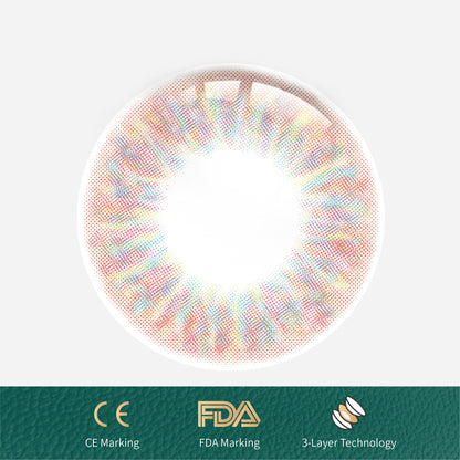 1Pcs FDA Certificate Eyes Beautiful Pupil Colorful Girl Cosplay Contact Lenses CHOCO