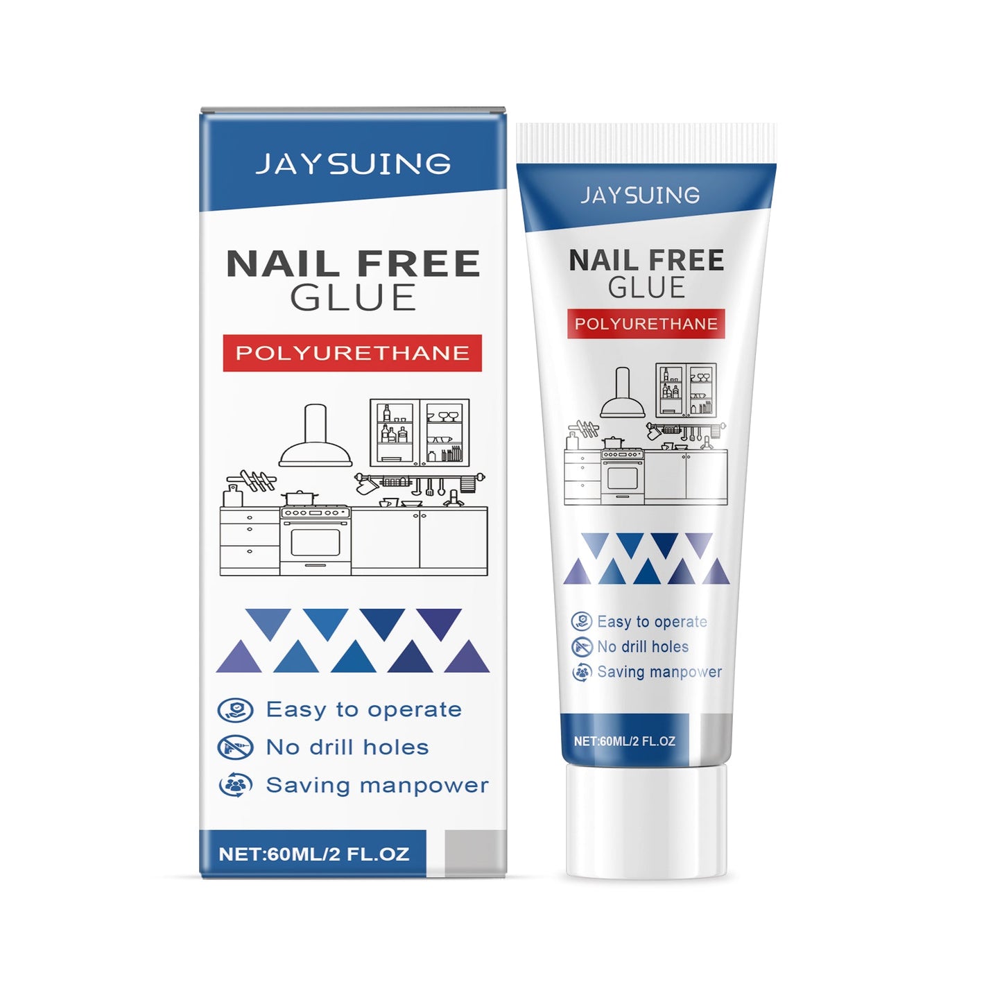 Nail Free Adhesive Home Wood Metal Ceramic Plastic Daily Home Durable Stable Nail Free Adhesive