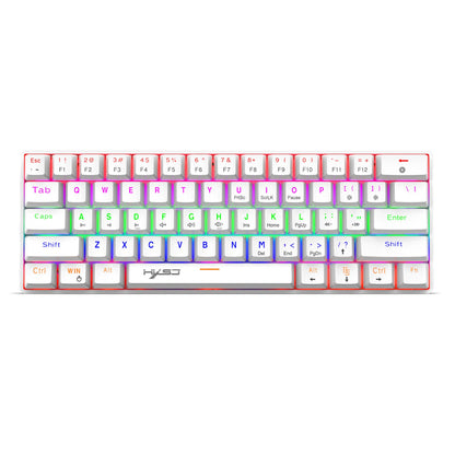 Mechanical 61 keyboard wired blue axis office keyboard gaming gaming illuminated RGB mechanical keyboard