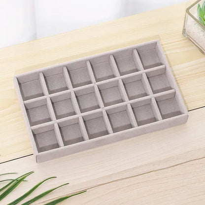 Plush jewelry storage box jewelry box rings earrings bracelets necklaces storage display shelf