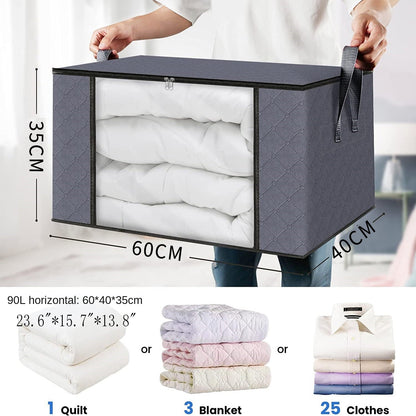 Storage Box Transparent Window Clothes Sorting Bag