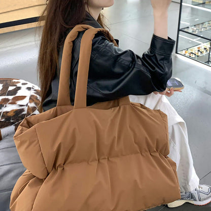 Casual All-match Down Cotton Shoulder Handbag