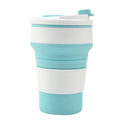 Folding Collapsible Mug with Cover for Coffee and Travel