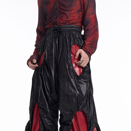 Original Niche Pleated Hollow Drawstring Pants