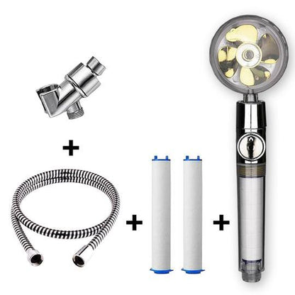 Turbo Propeller Shower Head Handheld High Pressure