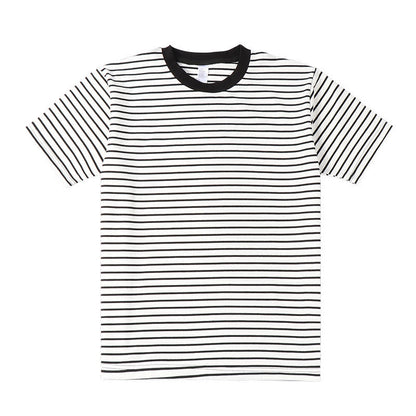 Striped Short Sleeve Men's Versatile Loose T-shirt