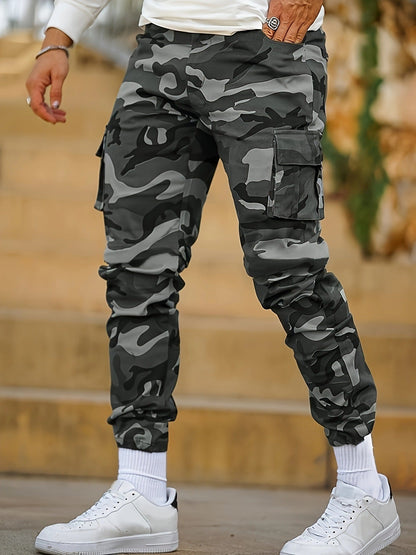 Camouflage Ankle-tied Men's Overalls Pants