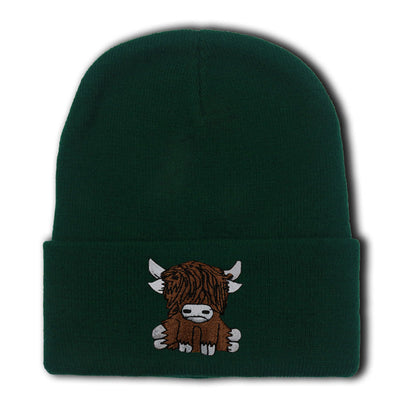Cartoon Long Hair Yak Knitted Hat Winter Warm Wool
