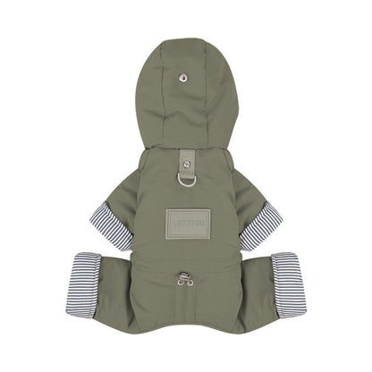 Pet Cotton-padded Coat Warm Four-legged Full-coverage With Hood