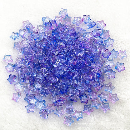 8mm Gold Pentagram Glaze Beads