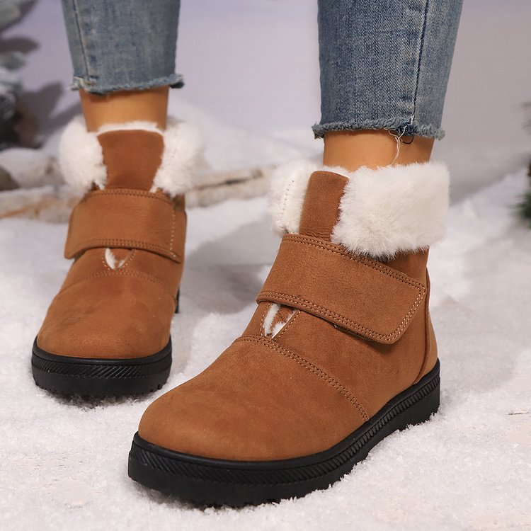 Female Fashion Velvet Padded Thick Cotton Shoes